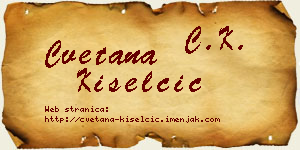 Cvetana Kiselčić vizit kartica